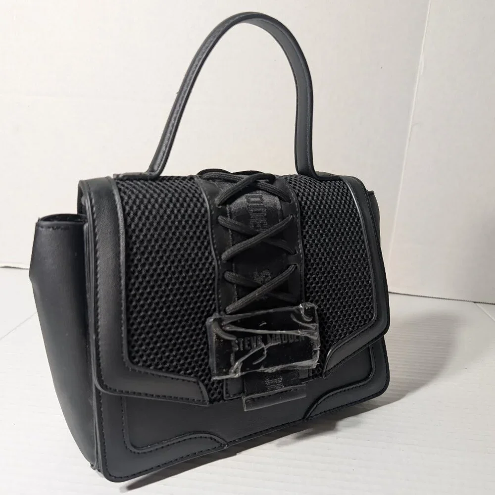 Steve Madden - leather black small purse with removable strap - New - Picture 4 of 12